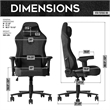 Techni Mobili Modern Velvet Fabric Gaming Chair w/ Height Adjustable in Black