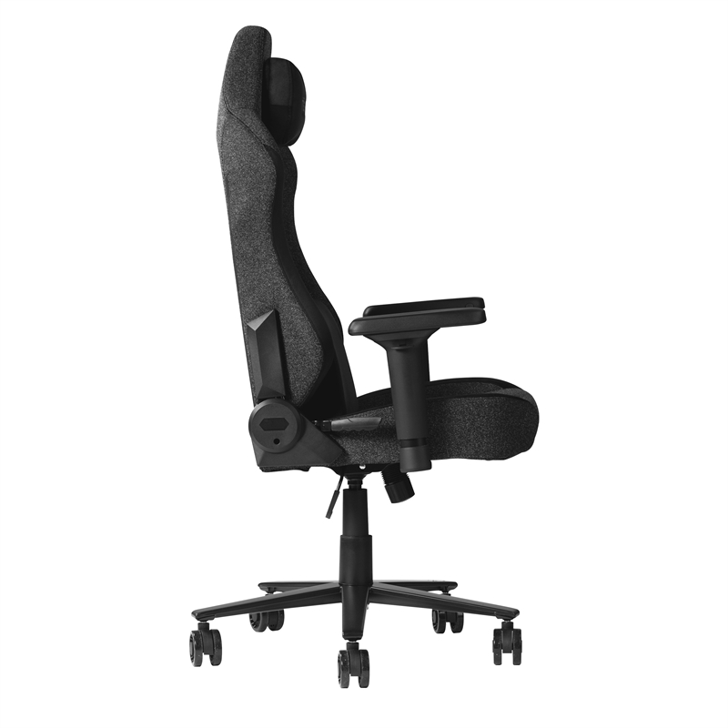 Techni Mobili Modern Velvet Fabric Gaming Chair w/ Height Adjustable in Black