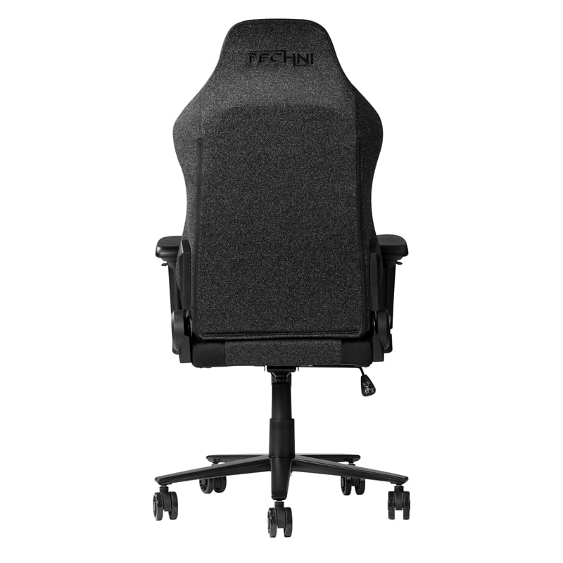 Techni Mobili Modern Velvet Fabric Gaming Chair w/ Height Adjustable in Black