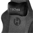 Techni Mobili Modern Velvet Fabric Gaming Chair w/ Height Adjustable in Black