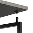 Techni Mobili Modern Wood & Steel Metal Folding Desk in Gray/Black