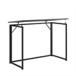 Techni Mobili Modern Wood & Steel Metal Folding Desk in Gray/Black