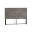 Techni Mobili Modern Wood & Steel Metal Folding Desk in Gray/Black