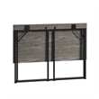 Techni Mobili Modern Wood & Steel Metal Folding Desk in Gray/Black
