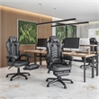 Techni Mobili Reclining PU Leather Executive Lumbar Support Office Chair Grey