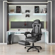 Techni Mobili Reclining PU Leather Executive Lumbar Support Office Chair Grey