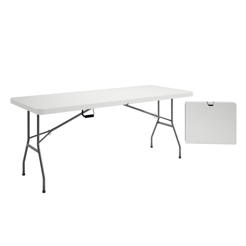 Techni Home 6 FT Granite White Folding Table