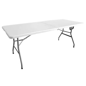 Techni Home 6 FT Granite White Folding Table