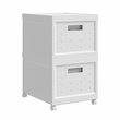 Set of 2 Collapsible Stackable Rolling File Boxes with Lids and 10 Hanging Files