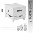 Set of 2 Collapsible Stackable Rolling File Boxes with Lids and 10 Hanging Files