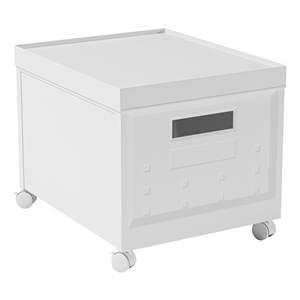 Set of 2 Collapsible Stackable Rolling File Boxes with Lids and 10 Hanging Files