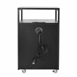 Techni Mobili Black 2-Drawer Rolling Locking File Cabinet w/ USB