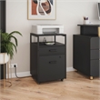 Techni Mobili Black 2-Drawer Rolling Locking File Cabinet w/ USB