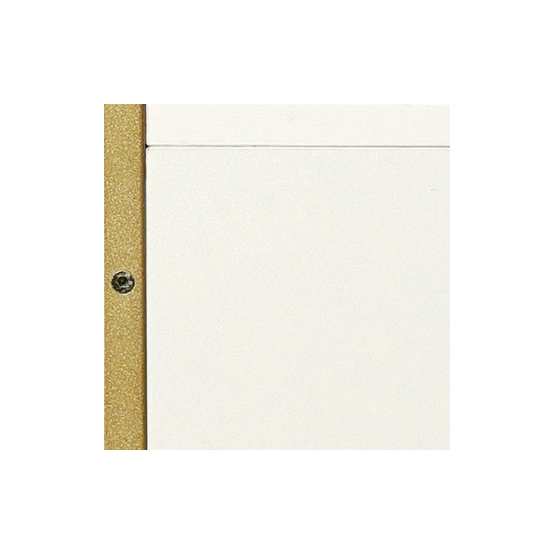 Techni Mobili White & Gold Rolling Locking File Cabinet w/ USB