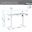 Techni Mobili 47.25in. W Electric Standing Desk - White