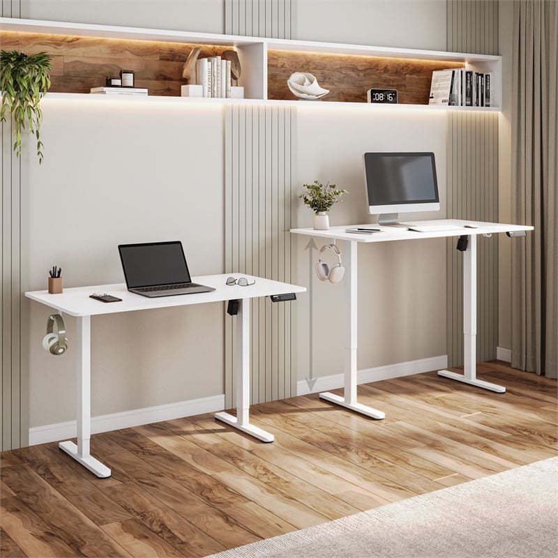 Techni Mobili 47.25in. W Electric Standing Desk - White