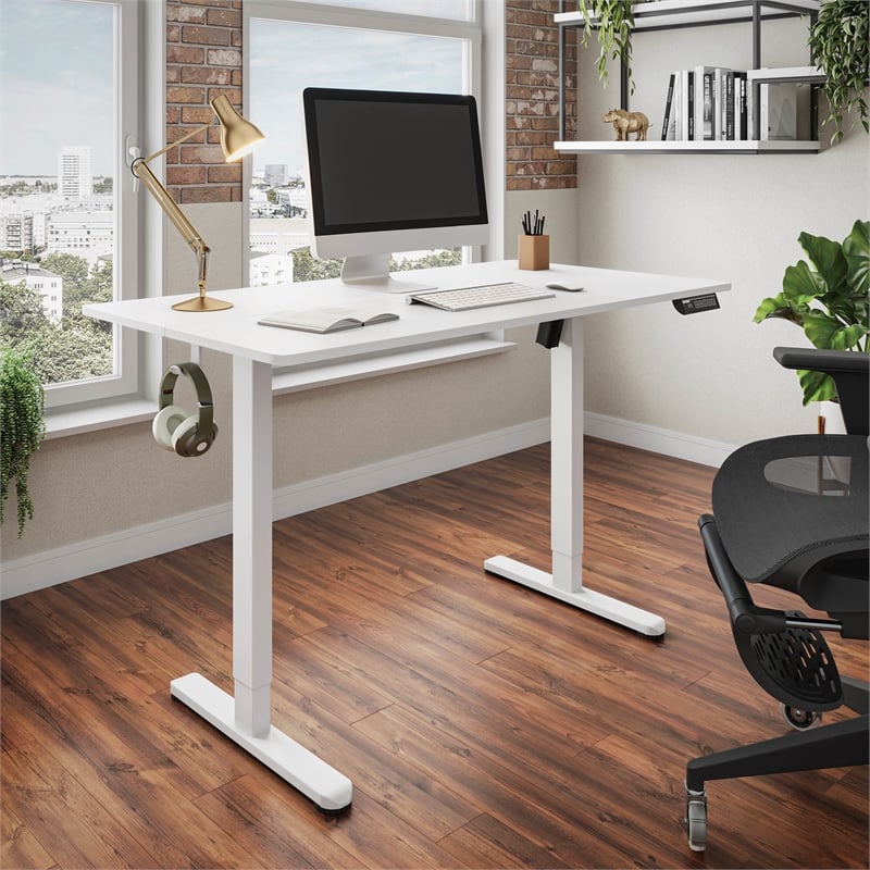 Techni Mobili 47.25in. W Electric Standing Desk - White