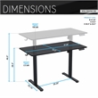 Techni Mobili 47.25in. W Electric Standing Desk - Black