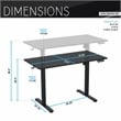 Techni Mobili 47.25in. W Electric Standing Desk - Black