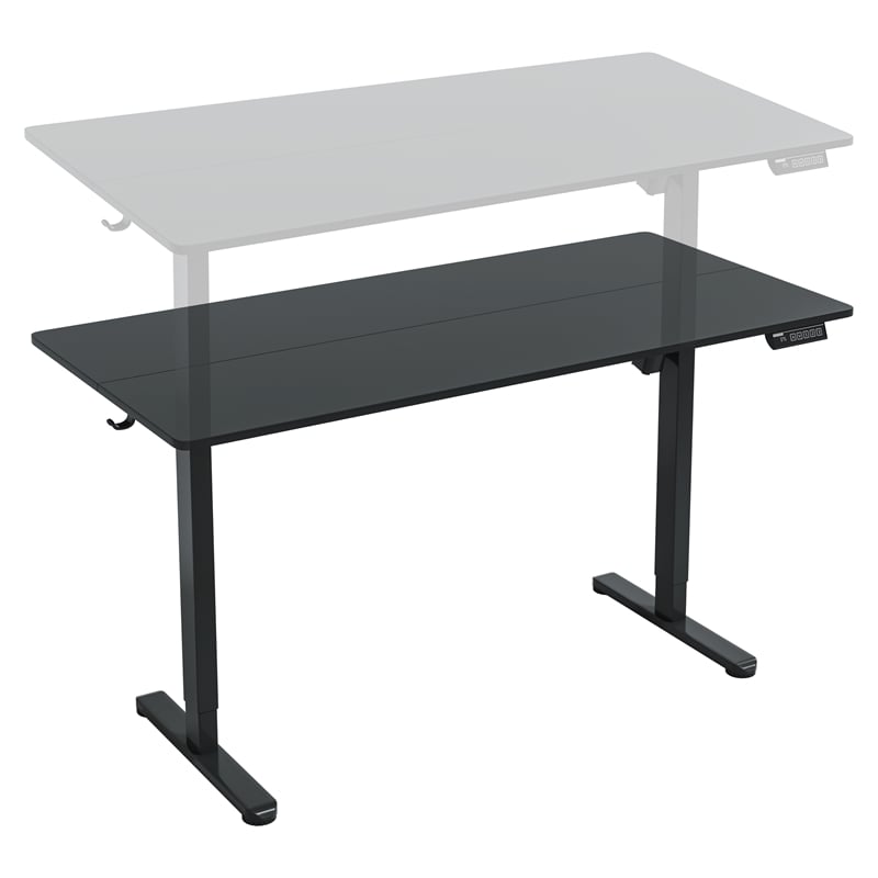 Techni Mobili 55in. W Electric Standing Desk - Black