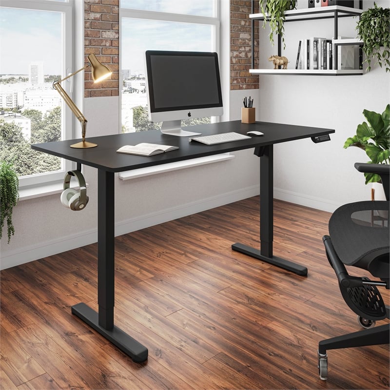 Techni Mobili 55in. W Electric Standing Desk - Black