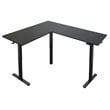 Techni Mobili 63in. W L-Shaped Electric Standing Desk - Black