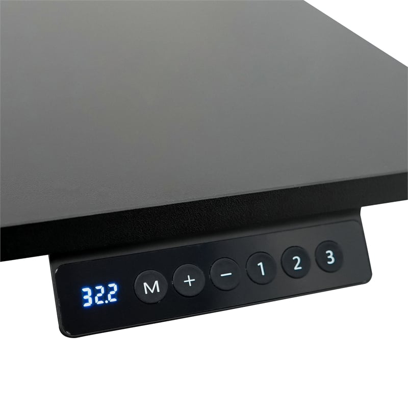 Techni Mobili 63in. W L-Shaped Electric Standing Desk - Black