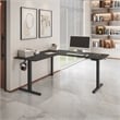 Techni Mobili 63in. W L-Shaped Electric Standing Desk - Black