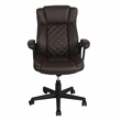 Techni Mobili High-Back Ergonomic Office Chair - Brown Faux Leather