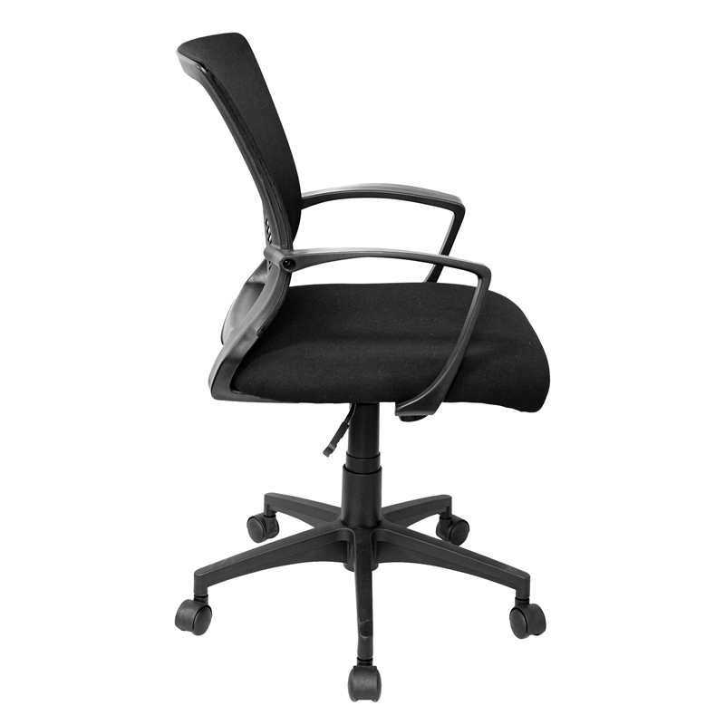 Techni Mobili Ergonomic Black Mesh Office Chair with Adjustable Height