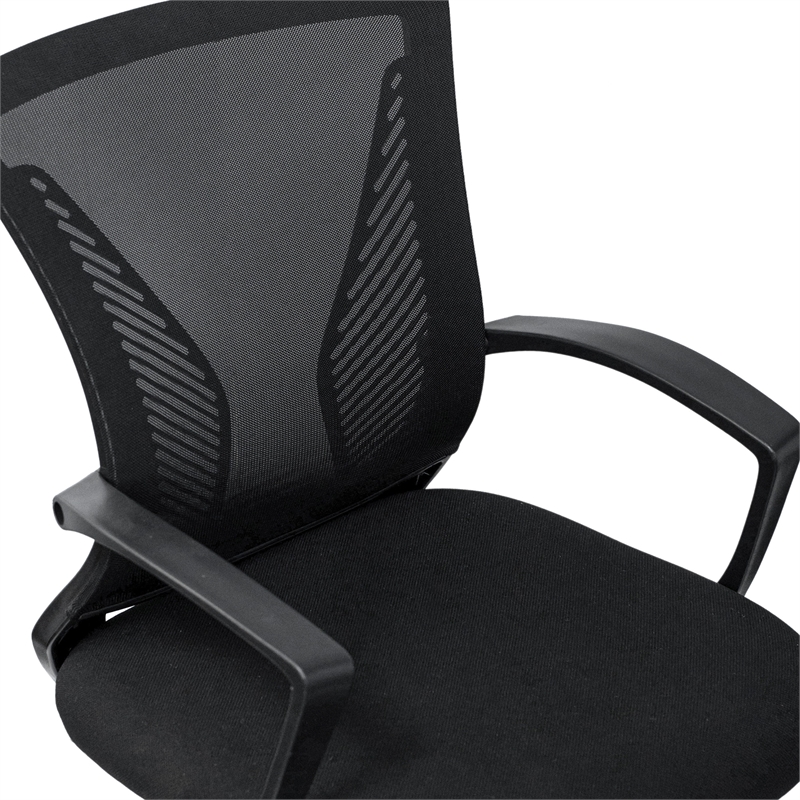 Techni Mobili Ergonomic Black Mesh Office Chair with Adjustable Height
