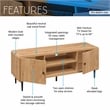 Techni Mobili Mid Century TV Stand for TVs Up to 60in. Oak