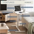 Techni Mobili Sit-to-Stand Rolling Adjustable Laptop Cart White