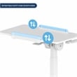 Techni Mobili Sit-to-Stand Rolling Adjustable Laptop Cart White