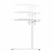 Techni Mobili Sit-to-Stand Rolling Adjustable Laptop Cart White