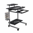 Techni Mobili Compact Computer Cart With Storage Espresso