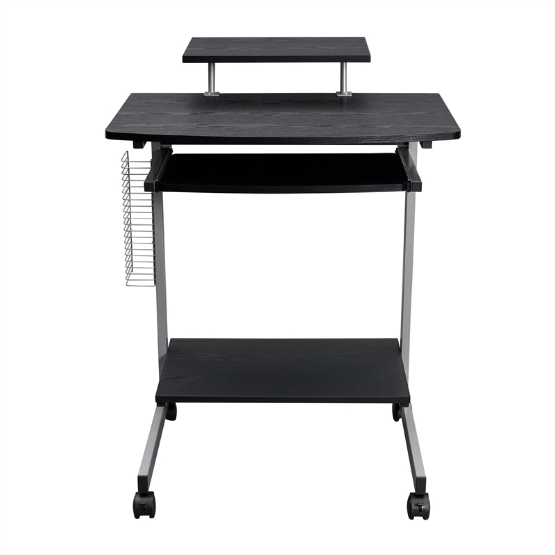 Techni Mobili Compact Computer Cart With Storage Espresso