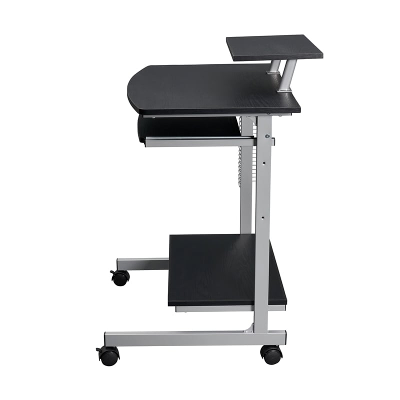 Techni Mobili Compact Computer Cart With Storage Espresso