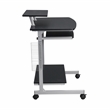 Techni Mobili Compact Computer Cart With Storage Espresso