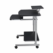 Techni Mobili Compact Computer Cart With Storage Espresso