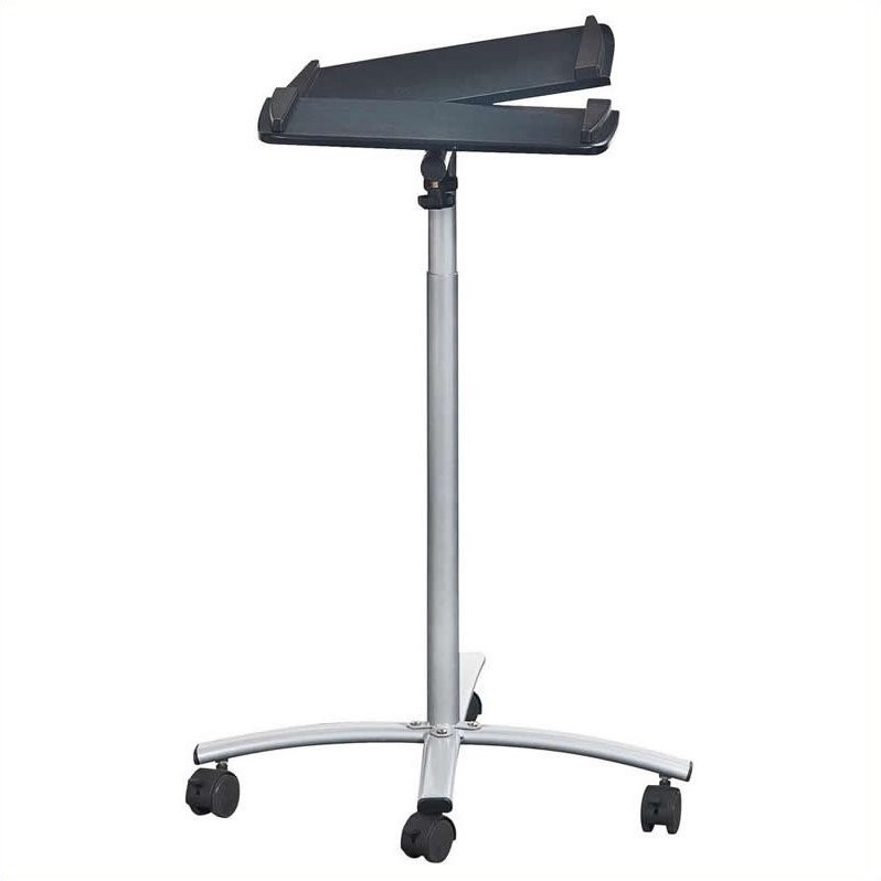 Techni Mobili Adjustable Standing Laptop Cart in Graphite RTAB001NGPH06