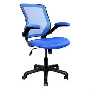 techni mobili mesh task office chair in blue