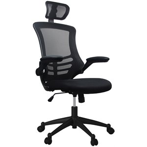 techni mobili executive high back office chair with headrest in black