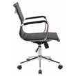 Techni Mobili Modern Medium Back Task Chair in Chrome/Black