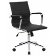 Techni Mobili Modern Medium Back Task Chair in Chrome/Black