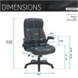 Techni Mobili Medium Back Executive Office Chair with Flip-up Arms Black