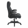 Techni Mobili Medium Back Executive Office Chair with Flip-up Arms Black