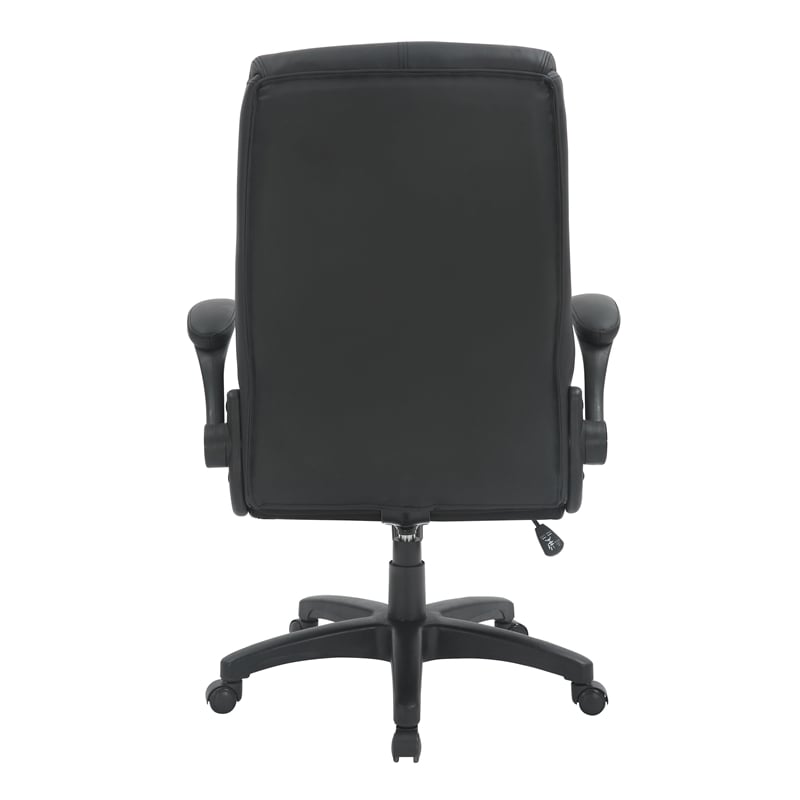 Techni Mobili Medium Back Executive Office Chair with Flip-up Arms Black