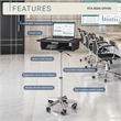 Techni Mobili Folding Table Laptop Cart in Graphite