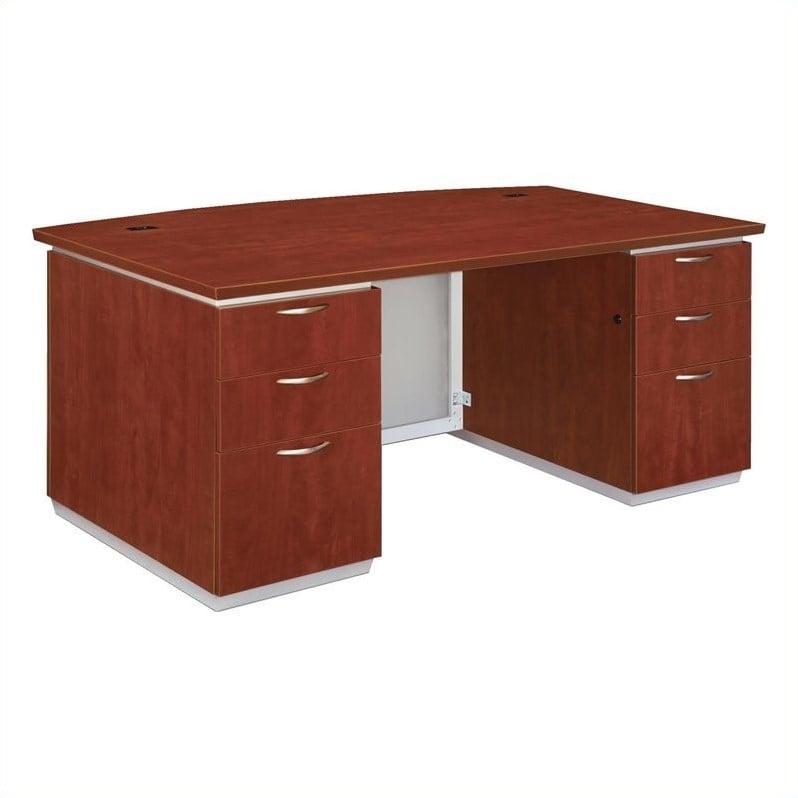 Flexsteel Pimlico Laminate Executive Bow Front Desk (Flat Pack) - 7020-37FP